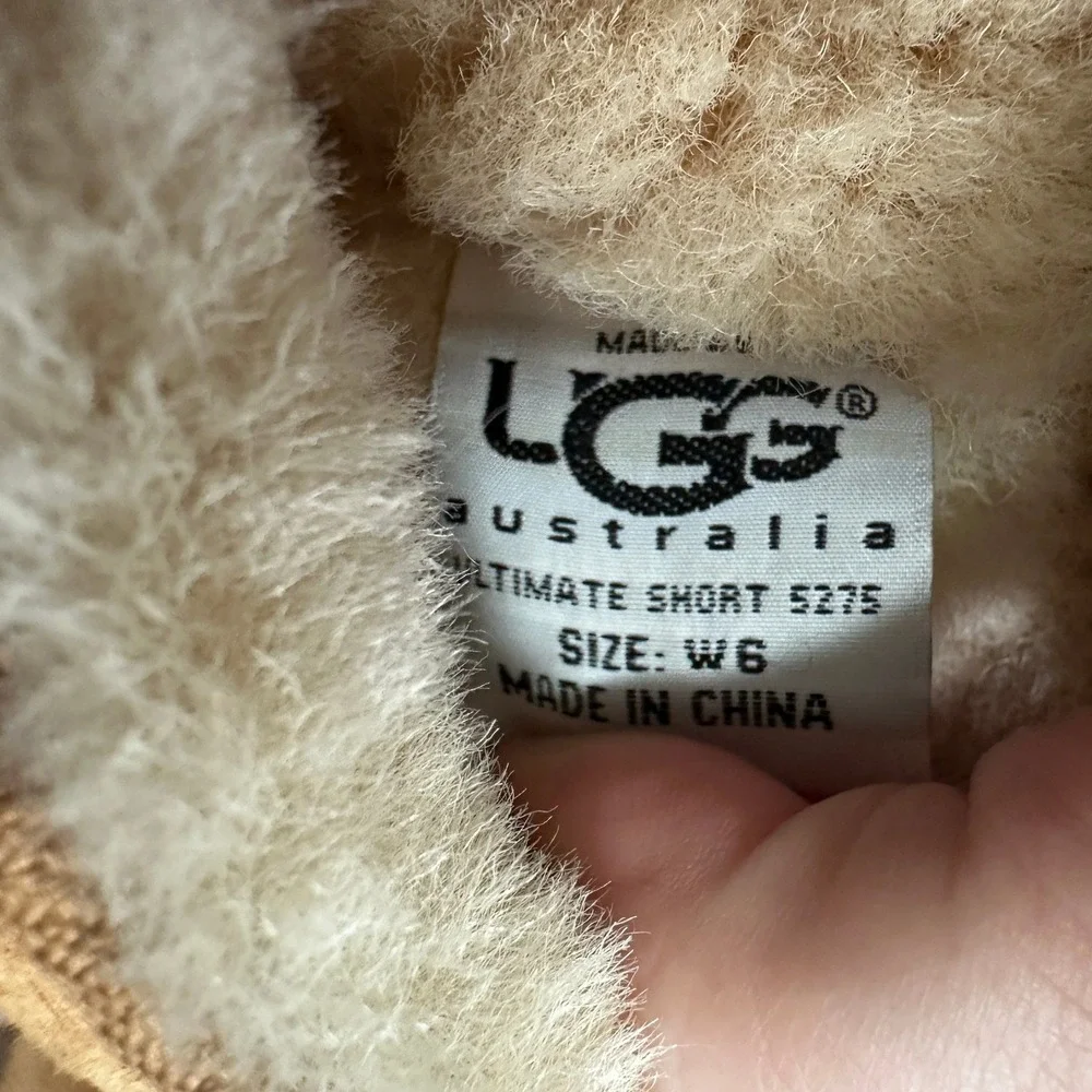 UGG Australia Ultimate Short 5275 Chestnut Sheepskin Shearling Boots Womens 6